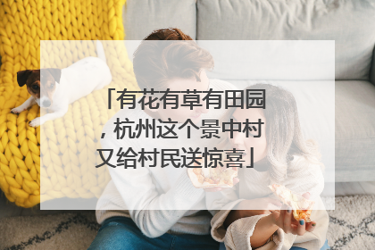 有花有草有田园，杭州这个景中村又给村民送惊喜