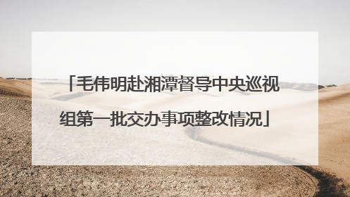 毛伟明赴湘潭督导中央巡视组第一批交办事项整改情况