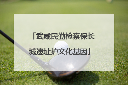 武威民勤检察保长城遗址护文化基因