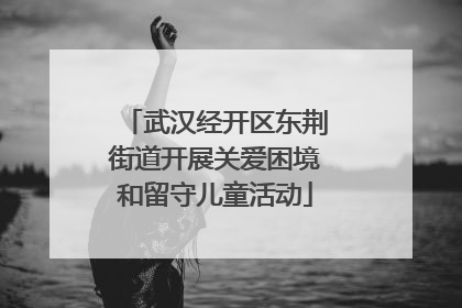 武汉经开区东荆街道开展关爱困境和留守儿童活动
