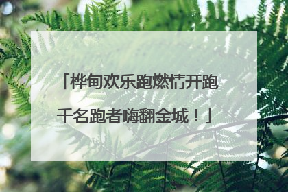 桦甸欢乐跑燃情开跑 千名跑者嗨翻金城！