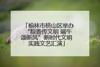 榆林市横山区举办“粽香传文明 端午颂新风”新时代文明实践文艺汇演