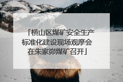 横山区煤矿安全生产标准化建设现场观摩会在朱家峁煤矿召开