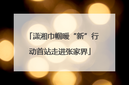 潇湘巾帼暖“新”行动首站走进张家界
