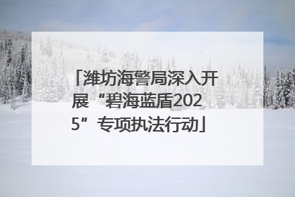 潍坊海警局深入开展“碧海蓝盾2025”专项执法行动