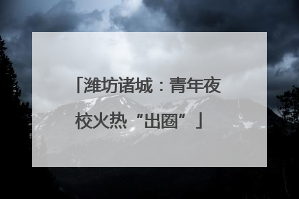 潍坊诸城：青年夜校火热“出圈”