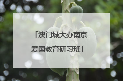 澳门城大办南京爱国教育研习班