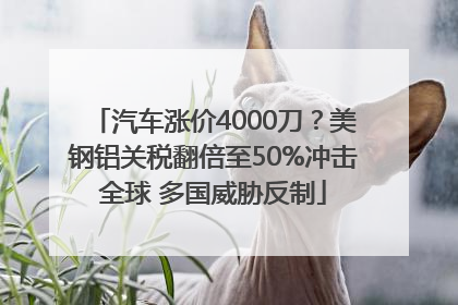 汽车涨价4000刀？美钢铝关税翻倍至50%冲击全球 多国威胁反制