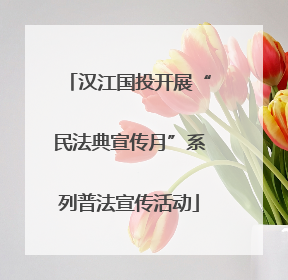汉江国投开展“民法典宣传月”系列普法宣传活动