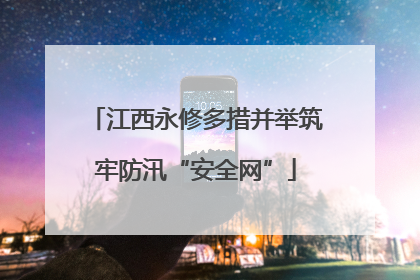 江西永修多措并举筑牢防汛“安全网”