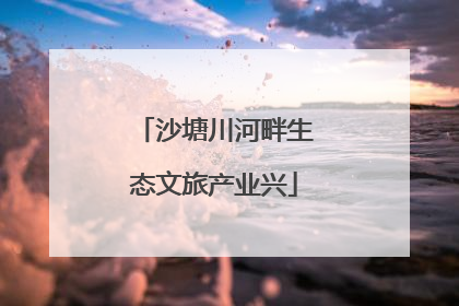 沙塘川河畔生态文旅产业兴
