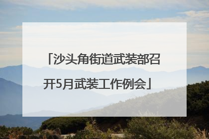 沙头角街道武装部召开5月武装工作例会