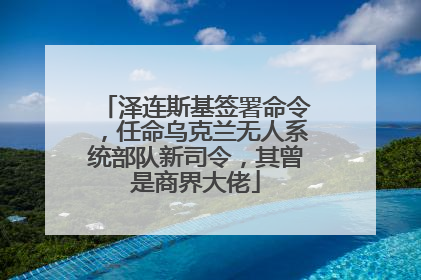 泽连斯基签署命令，任命乌克兰无人系统部队新司令，其曾是商界大佬