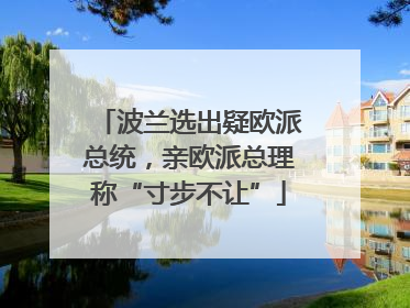 波兰选出疑欧派总统，亲欧派总理称“寸步不让”