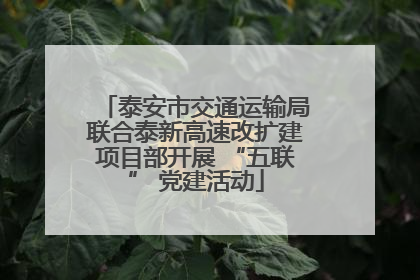 泰安市交通运输局联合泰新高速改扩建项目部开展 “五联” 党建活动