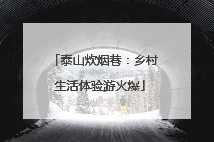 泰山炊烟巷：乡村生活体验游火爆