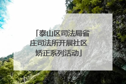 泰山区司法局省庄司法所开展社区矫正系列活动