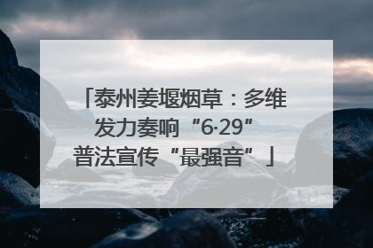 泰州姜堰烟草：多维发力奏响“6·29”普法宣传“最强音”