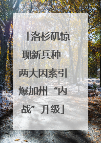 洛杉矶惊现新兵种 两大因素引爆加州“内战”升级