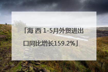 海 西 1-5月外贸进出口同比增长159.2%