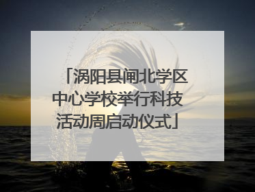 涡阳县闸北学区中心学校举行科技活动周启动仪式