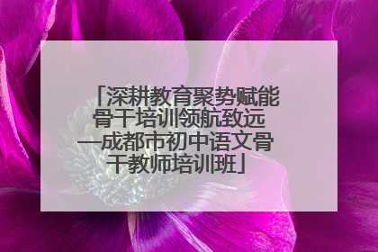 深耕教育聚势赋能 骨干培训领航致远—成都市初中语文骨干教师培训班