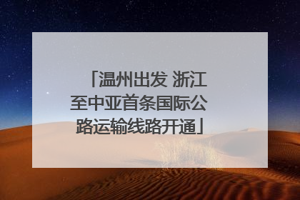 温州出发 浙江至中亚首条国际公路运输线路开通