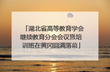 湖北省高等教育学会继续教育分会会议暨培训班在黄冈圆满落幕