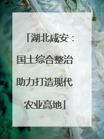 湖北咸安：国土综合整治助力打造现代农业高地