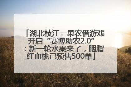 湖北枝江一果农借游戏开启“赛博助农2.0”：新一轮水果来了，胭脂红血桃已预售500单