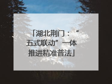 湖北荆门：“五式联动”一体推进精准普法