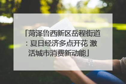菏泽鲁西新区岳程街道：夏日经济多点开花 激活城市消费新动能