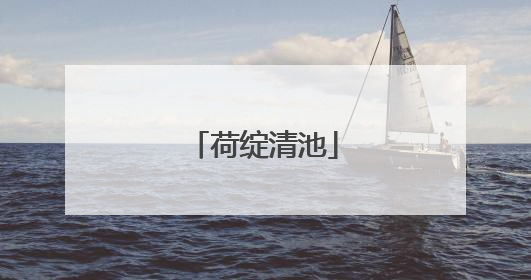 荷绽清池