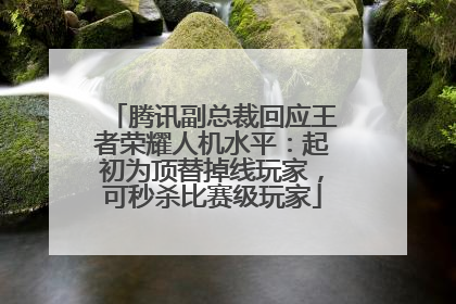 腾讯副总裁回应王者荣耀人机水平：起初为顶替掉线玩家，可秒杀比赛级玩家