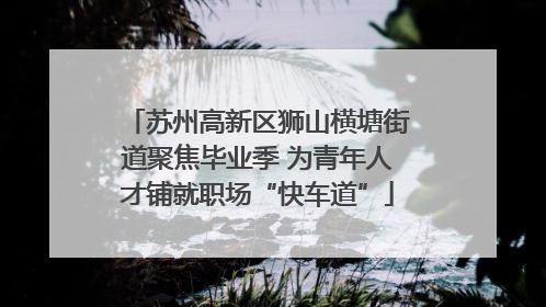 苏州高新区狮山横塘街道聚焦毕业季 为青年人才铺就职场“快车道”