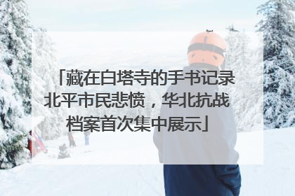 藏在白塔寺的手书记录北平市民悲愤，华北抗战档案首次集中展示