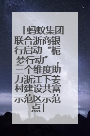 蚂蚁集团联合浙商银行启动“栀梦行动”，三个维度助力浙江下姜村建设共富示范区示范点