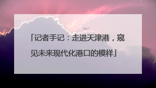 记者手记：走进天津港，窥见未来现代化港口的模样