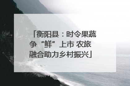 衡阳县：时令果蔬争“鲜”上市 农旅融合助力乡村振兴