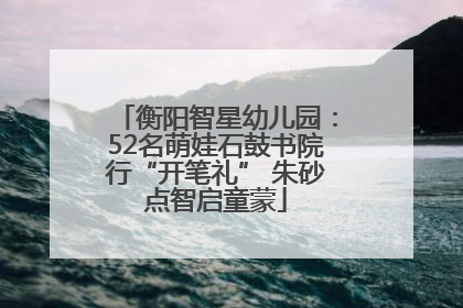 衡阳智星幼儿园：52名萌娃石鼓书院行“开笔礼” 朱砂点智启童蒙