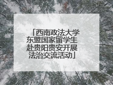 西南政法大学东盟国家留学生赴贵阳贵安开展法治交流活动