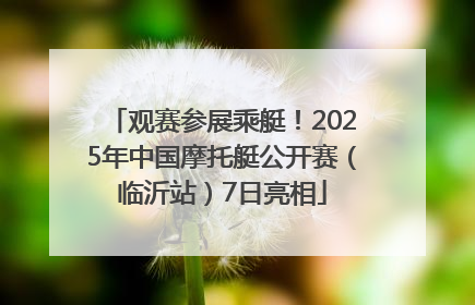 观赛参展乘艇！2025年中国摩托艇公开赛（临沂站）7日亮相