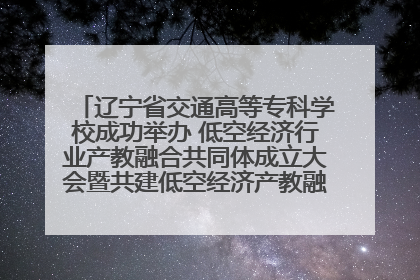 辽宁省交通高等专科学校成功举办 低空经济行业产教融合共同体成立大会暨共建低空经济产教融合新生态论坛