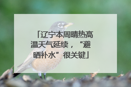 辽宁本周晴热高温天气延续，“避晒补水”很关键