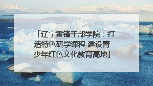 辽宁雷锋干部学院：打造特色研学课程 建设青少年红色文化教育高地