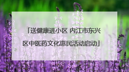 送健康进小区 内江市东兴区中医药文化惠民活动启动
