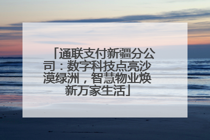 通联支付新疆分公司：数字科技点亮沙漠绿洲，智慧物业焕新万家生活