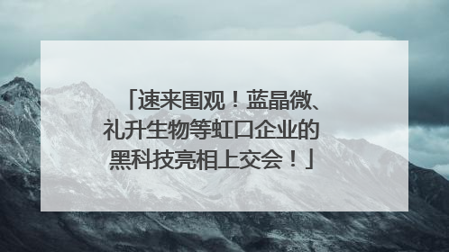 速来围观！蓝晶微、礼升生物等虹口企业的黑科技亮相上交会！