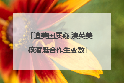 遭美国质疑 澳英美核潜艇合作生变数