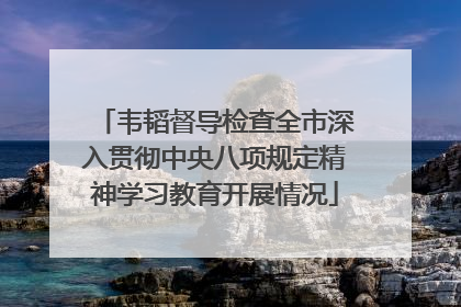 韦韬督导检查全市深入贯彻中央八项规定精神学习教育开展情况